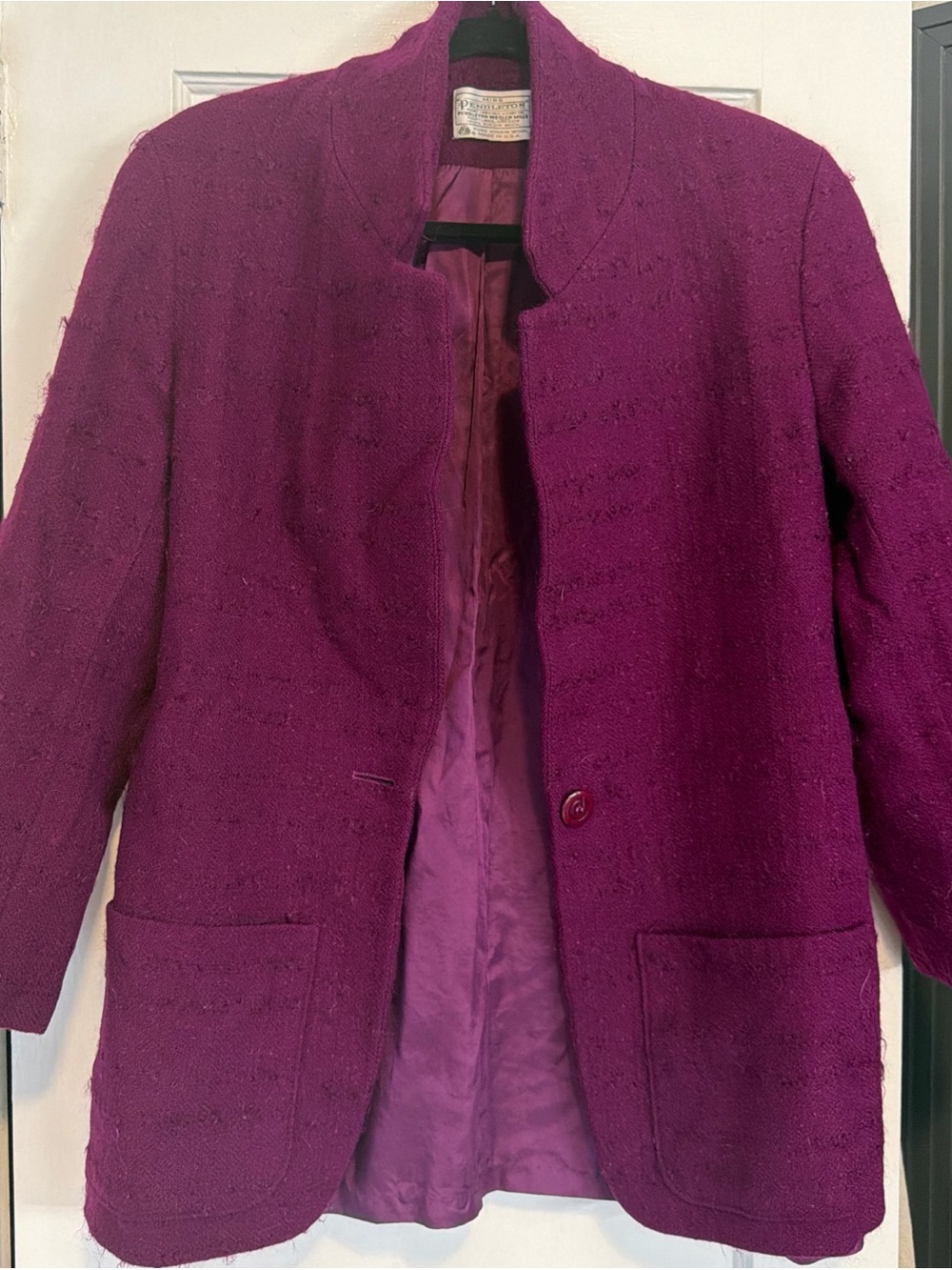 Pendleton Deep Purple Wool Blend Blazer